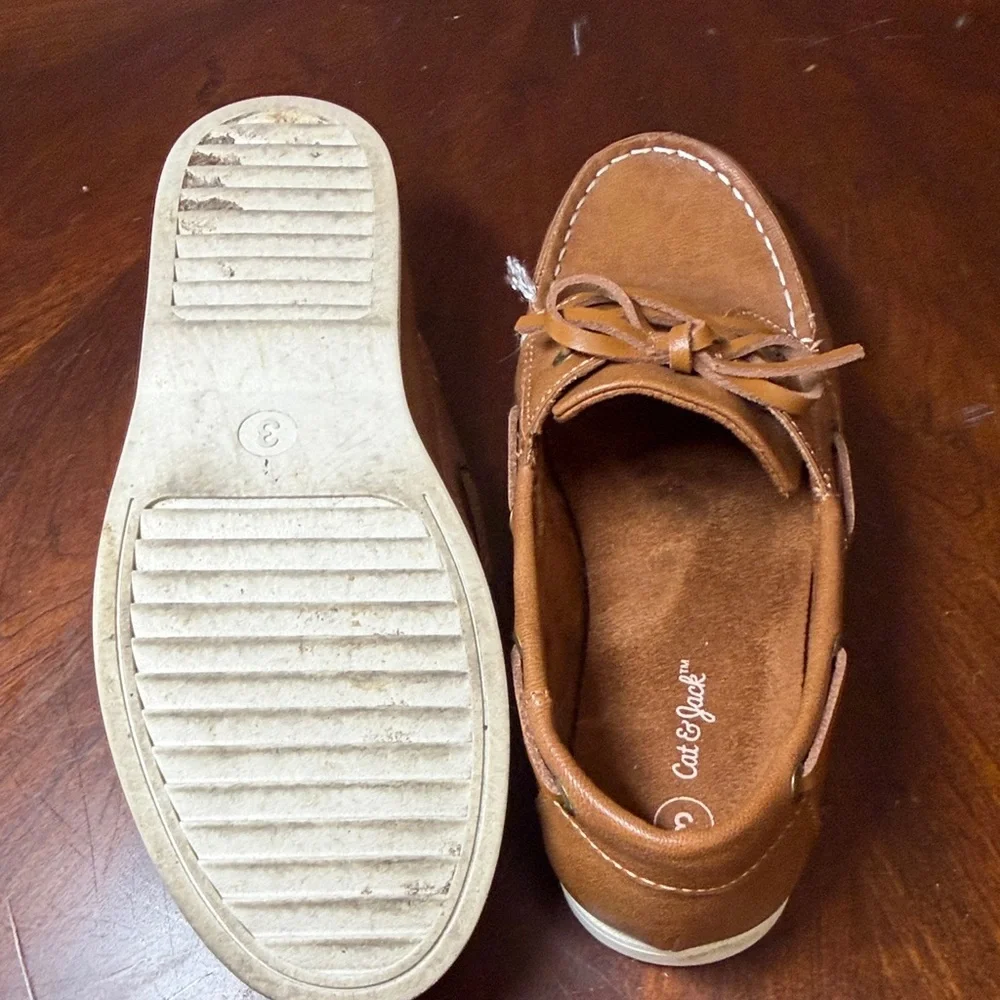 Cat & Jack‎ Tan Leather Boat Shoes